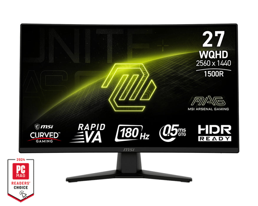 MSI MAG 274CQFDE computer monitor 68.6 cm (27") 2560 x 1440 pixels Wide Quad HD Black