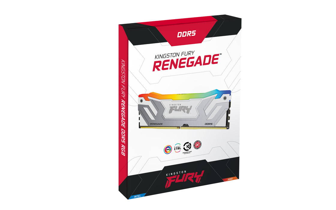 Kingston Technology FURY 48GB 8400MT/s DDR5 CL40 CUDIMM (Kit of 2) Renegade RGB White XMP