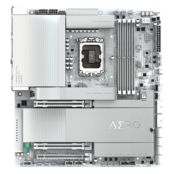 GIGABYTE Z890 AERO D Motherboard - Supports Intel Core Ultra (Series 2) CPUs, 16+1+2 phases VRM, up to 9500MHz DDR5 (OC), PCIe 5.0 M.2, Wi-Fi 7, Thunderbolt 5