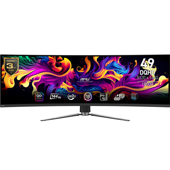 MSI MPG 491CQPDE QD-OLED computer monitor 124.5 cm (49") 5120 x 1440 pixels DQHD Black