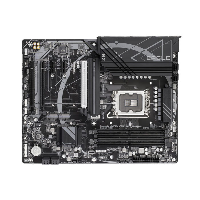 GIGABYTE Z790 EAGLE Motherboard - Supports 14th Gen. Intel Core CPUs, 12+1+1 phases VRM, up to 7600MHz DDR5 (OC), 3xPCIe 4.0 M.2, 2,5GbE LAN, USB 3.2 Gen 2