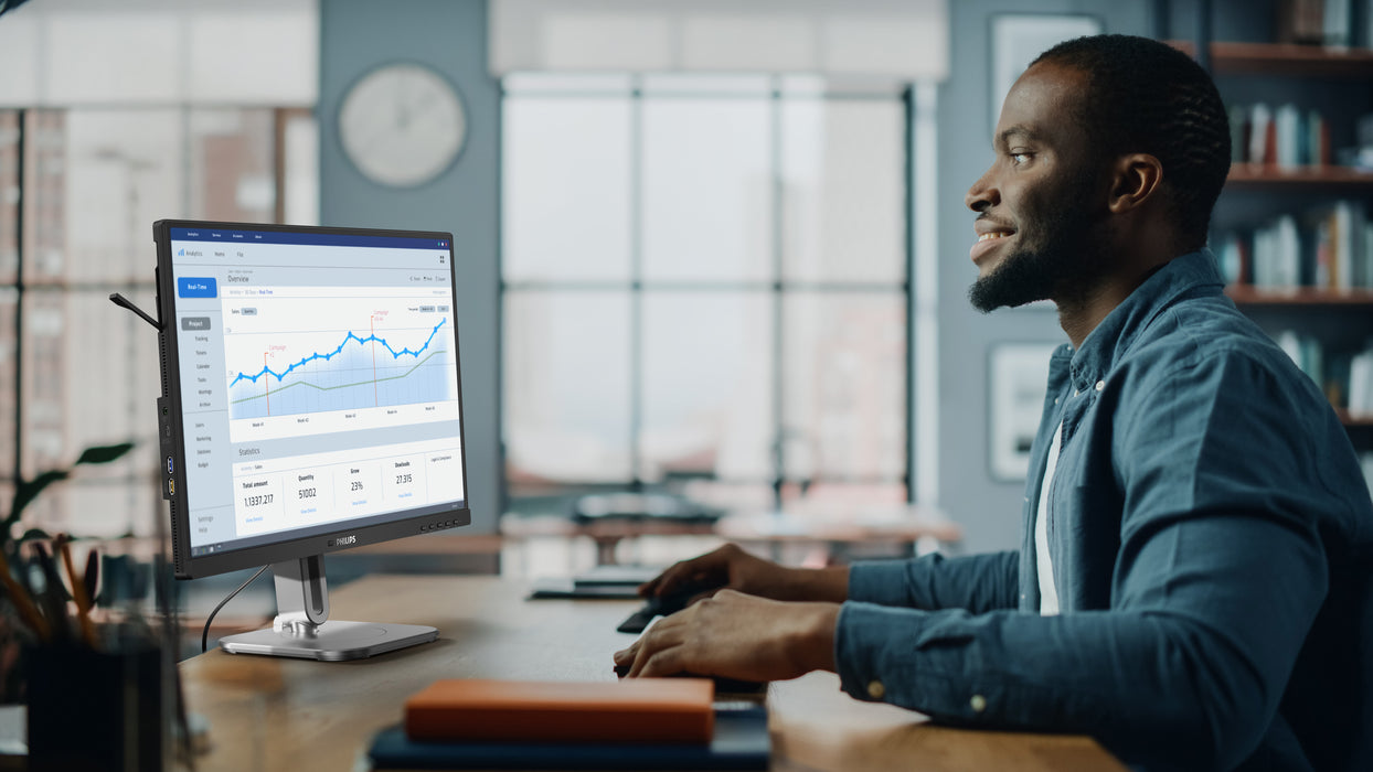 Philips 4000 series 24B2U4301/00 computer monitor 60.5 cm (23.8") 1920 x 1080 pixels Full HD LCD Grey