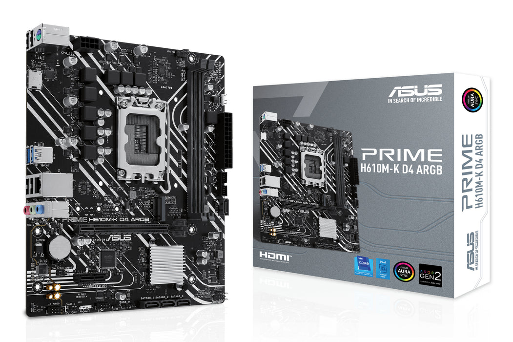 ASUS PRIME H610M-K D4 ARGB Intel H610 LGA 1700 micro ATX