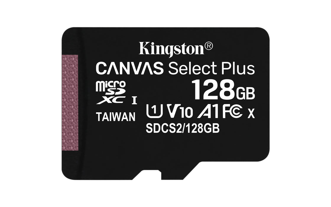 Tarjeta Kingston Technology Canvas Select de 128 GB micSDXC Plus 100R A1 C10 + ADP