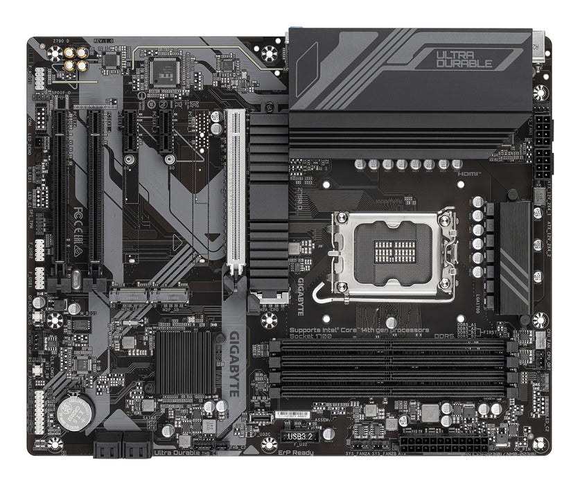 GIGABYTE Z790 D Motherboard - Supports Intel Core 14th Gen CPUs, 12+1+１ Phases Digital VRM, up to 7600MHz DDR5 (OC), 3xPCIe 4.0 M.2, 2.5GbE LAN, USB 3.2 Gen 2