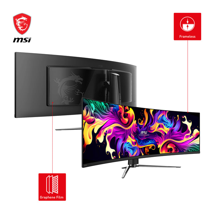 MSI MPG 491CQPDE QD-OLED computer monitor 124.5 cm (49") 5120 x 1440 pixels DQHD Black