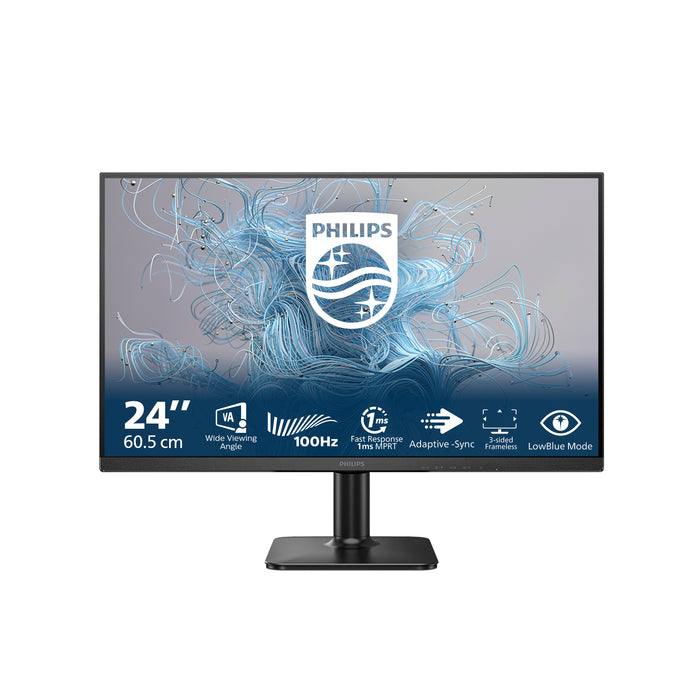 Philips 1000 series 24E2N1100LB/00 computer monitor 60.5 cm (23.8") 1920 x 1080 pixels Full HD LCD Black