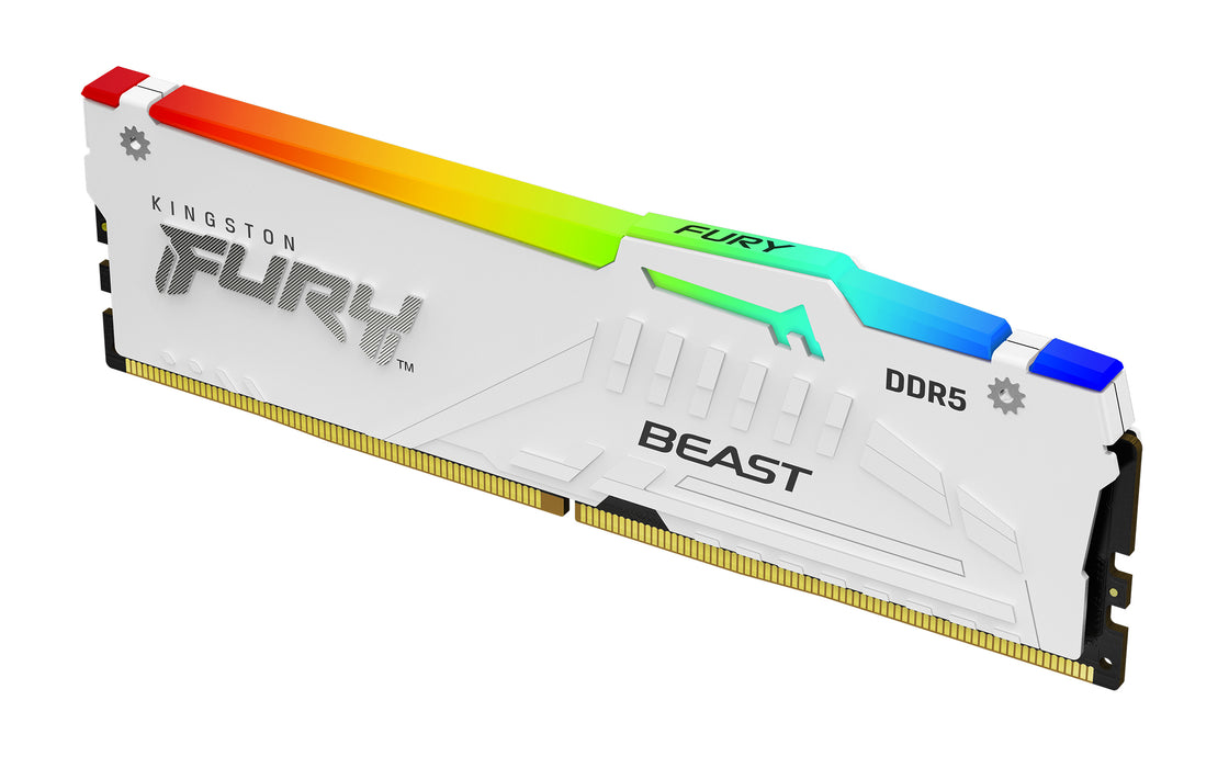 Kingston Technology FURY Beast 32GB 6000MT/s DDR5 CL30 DIMM (Kit of 2) White RGB EXPO