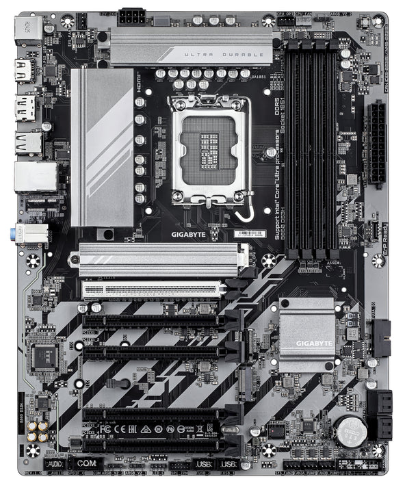 GIGABYTE B860 DS3H Motherboard - Supports Intel Core Ultra CPUs, 8+1+2+2 phases VRM, up to 9066MHz DDR5, 1xPCIe 5.0 + 1xPCIe 4.0 M.2, 2.5 GbE LAN, USB 3.2 Gen 2x2
