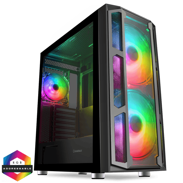 GAMEMAX F15 MIDI TOWER WITH TEMPERED GLASS PANEL